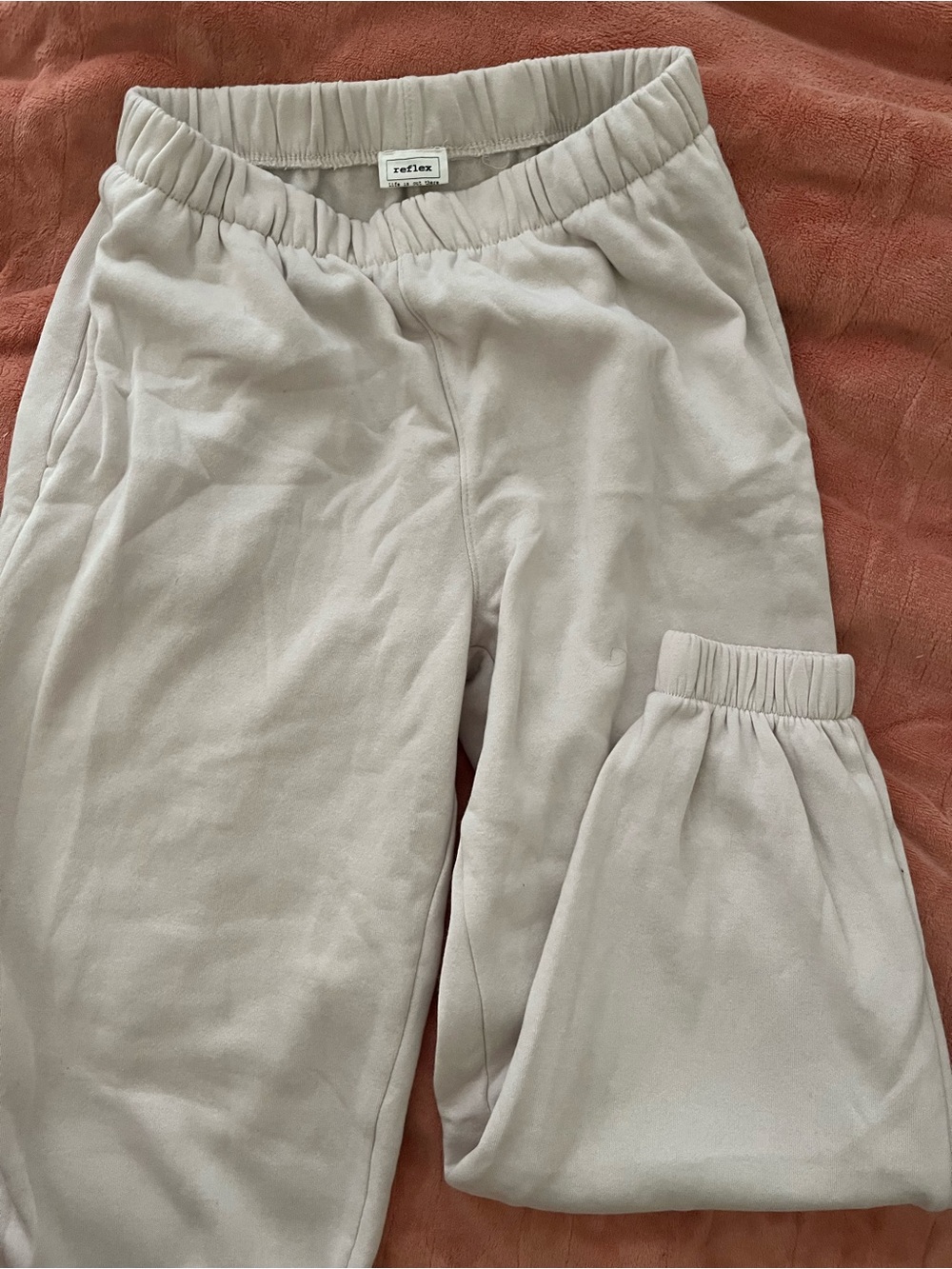 Reflex joggers Cream Cozy Elastic-Waist Sweatpants